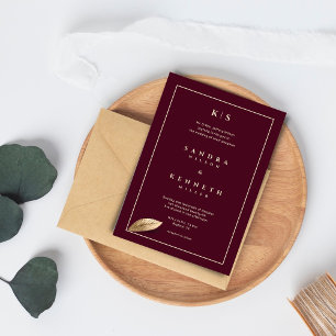 Invitation Classique & Élégant I Rose bulgare I Mariage