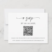 Invitation Classique Elégant Mariage moderne code RSVP QR (Devant)