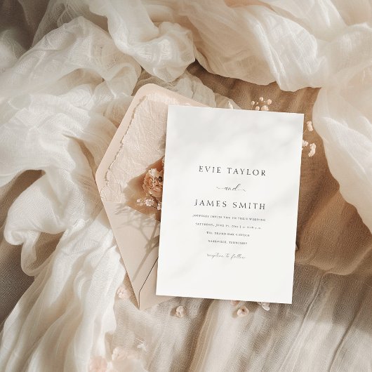 Invitation Classique Élégant moderne Bible Verse Mariage phot