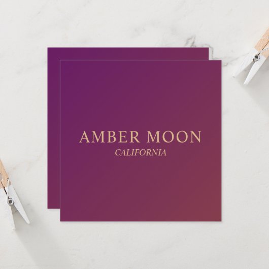 Invitation Classique Elégant Professionnel Bourgogne Couleur (Devant/Arrière en situation)