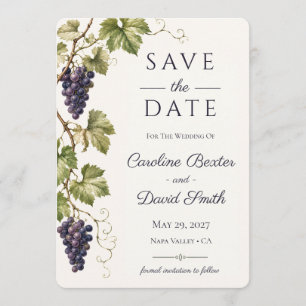Invitation Classique Élégant Vignoble Save the Date