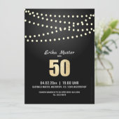 Invitation classique & élégante 50e anniversaire (Debout devant)