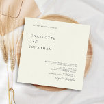 Invitation Classique Élégante calligraphie Carré ivoire Maria<br><div class="desc">Classique Élégante Calligraphie Ivoire Carré Faire-part de mariage</div>