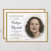 Invitation classique élégante de photo (Devant / Derrière)