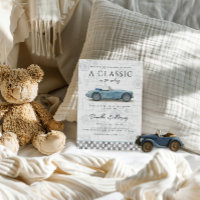 Classique en devenir Baby Shower Voiture Vintage B