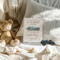 Classique en devenir Fête de bébé voiture vintage