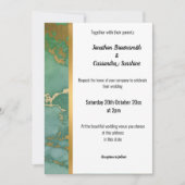 INVITATION CLASSIQUE EN MARBRE SAGE OR TRIM (Devant)