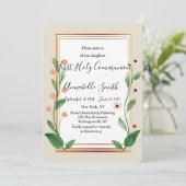 Invitation Classique et élégant Sophistiqué Premier Saint Com (Debout devant)