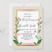 Invitation Classique et élégant Sophistiqué Premier Saint Com (Devant)