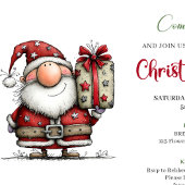 Invitation classique et fantaisiste de fête de Noë