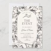 Invitation Classique floral artistique  (Devant)
