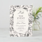 Invitation Classique floral artistique  (Debout devant)
