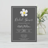 Invitation Classique Formelle moderne, Blanc sur gris foncé, (Debout devant)