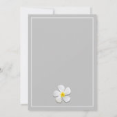 Invitation Classique Formelle moderne, Blanc sur Mariage gris (Dos)
