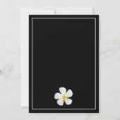 Invitation Classique Formelle Moderne, Blanc sur Noir Mariage (Dos)