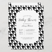 Invitation Classique Géométrique Noir et Blanc à Carreaux (Devant / Derrière)