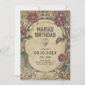 Invitation Classique gothique marron vintage (Devant)