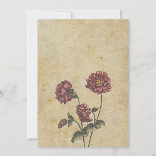 Invitation Classique gothique marron vintage (Dos)