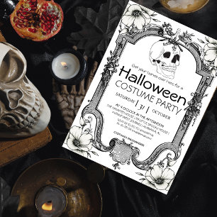 Invitation Classique gothique vintage Halloween Costume Party