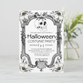 Invitation Classique gothique vintage Halloween Costume Party (Debout devant)