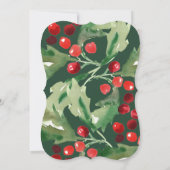 Invitation classique Holly Berry Fête (Dos)