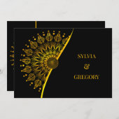 Invitation Classique mandala classique élégant mariage de lux (Devant / Derrière)