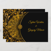 Invitation Classique mandala classique élégant mariage de lux (Devant / Derrière)