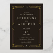 Invitation classique Mariage byzantin en or (Recto)