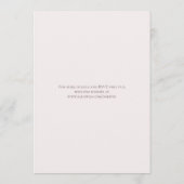 Invitation Classique Mariage Rose Blanche Enregistrer la Date (Dos)