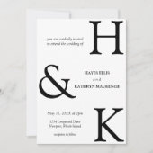 Invitation Classique Minimal Vieux Argent Esthétique Simple M (Devant)