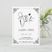 Invitation Classique minimaliste, votre photo d'amour  (Debout devant)