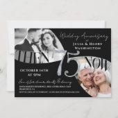 Invitation Classique Moderne 75e Anniversaire de Mariage (Devant)