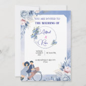 Invitation Classique moderne avec mariage photo (Devant)