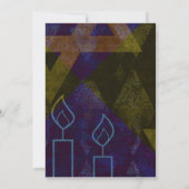 Invitation Classique moderne Blue Bar Mitzvah Type Bold (Dos)