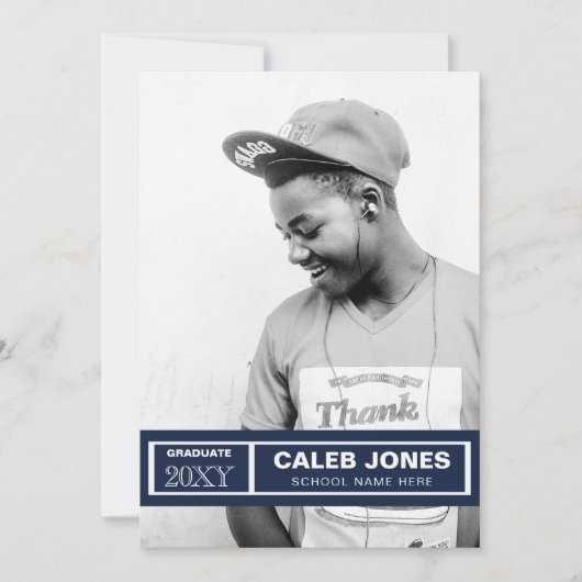 Invitation Classique Moderne Design élégant Élégant Photo Gra (Devant)