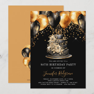 Invitation Classique Moderne Élégant 50e anniversaire