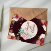 Invitation Classique Moderne Élégant Floral Mariage Simple Ph