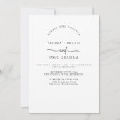 Invitation Classique Moderne | Élégant Minimaliste | Modifiab (Dos)