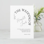 Invitation Classique moderne le Mariage photo Arch (Debout devant)