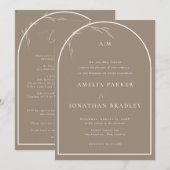 Invitation Classique moderne | Mariage officiel (Devant / Derrière)