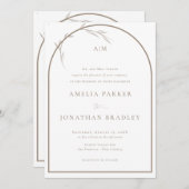 Invitation Classique moderne | Mariage officiel (Devant / Derrière)