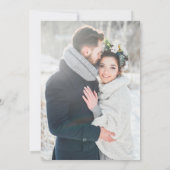 Invitation Classique moderne | Mariage photo noir et blanc (Dos)