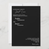 Invitation Classique moderne Noir Rien Mariage (Devant)