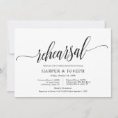 Invitation Classique moderne, répétition Mariage et dîner (Devant)