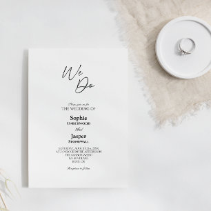 Invitation Classique Moderne Simple Nous faisons Mariage
