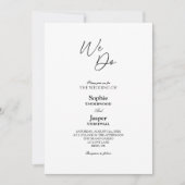 Invitation Classique Moderne Simple Nous faisons Mariage (Devant)