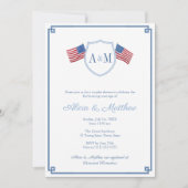 Invitation Classique Monogramme de la Fête de Mariage du 14 J (Devant)