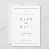 Invitation Classique Monogramme Enregistrer la Date (Devant)