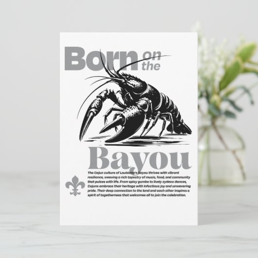 Invitation Classique Né sur les Vibes Bayou Cajun (Debout devant)