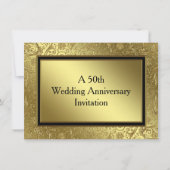 Invitation Classique Noces d'Or 45x16,5 cm (Devant)